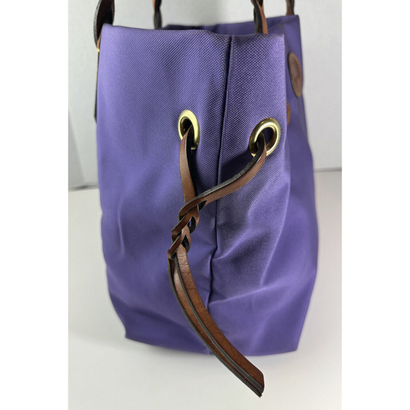 Dooney & Bourke Nylon Shopper Tote Bag Purple HTF Rare Color Large Shoulder Bag - Picture 6 of 15
